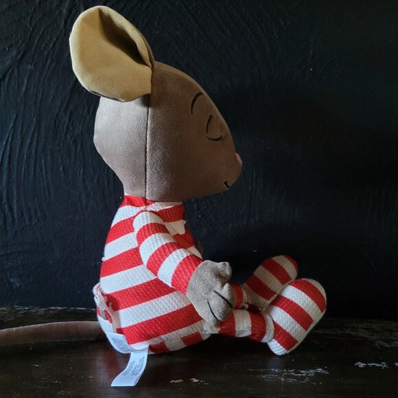 Vintage Hallmark Plush Mouse ‘Twas The Night Before Christmas Striped Red PJs St - Picture 2 of 9